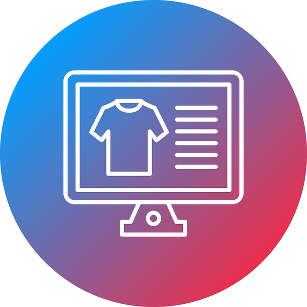 Imagen vectorial de icono de producto en línea Se puede utilizar para el comercio electrónico