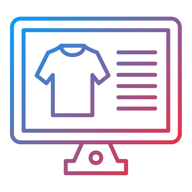 Imagen vectorial de icono de producto en línea Se puede utilizar para el comercio electrónico