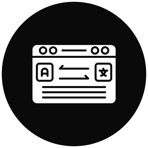 Imagen vectorial del icono del profesor de idiomas en línea Se puede utilizar para Digital Nomad