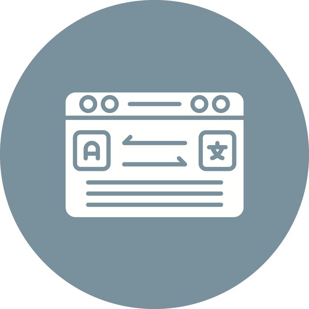 Imagen vectorial del icono del profesor de idiomas en línea Se puede utilizar para Digital Nomad