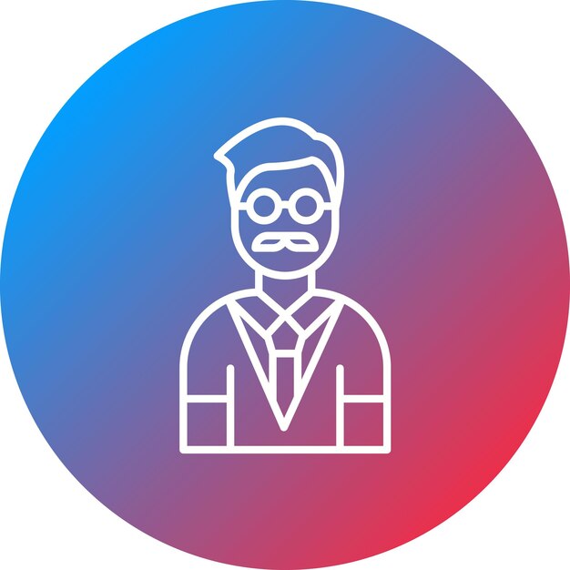 Imagen vectorial de icono de profesor masculino Se puede utilizar para el aprendizaje