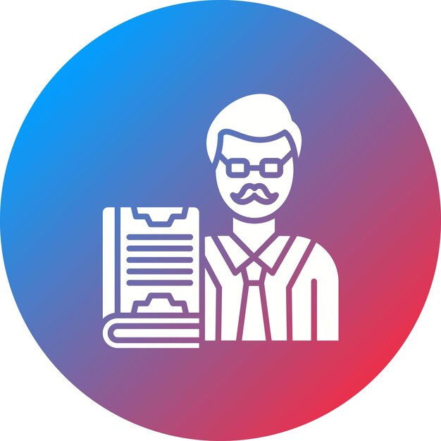 Imagen vectorial del ícono del profesor masculino Se puede utilizar para la educación en línea
