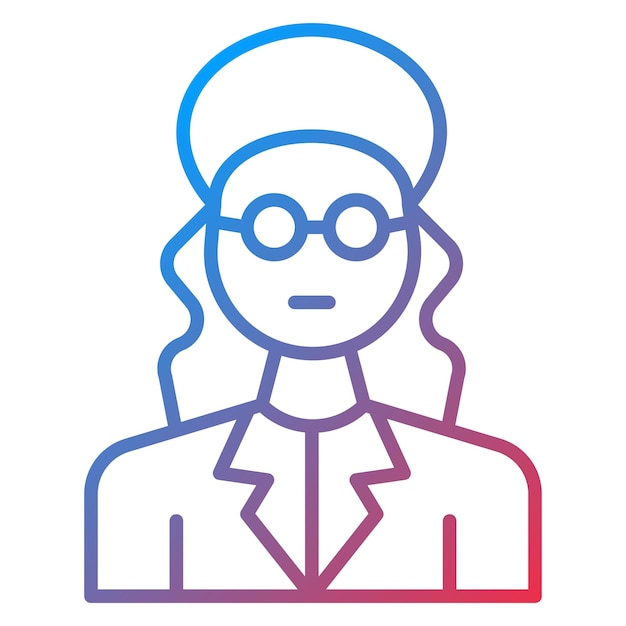 Imagen vectorial del icono del profesor Se puede usar para mujeres