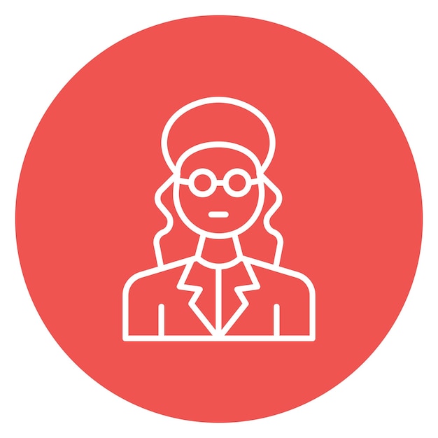 Imagen vectorial del icono del profesor Se puede usar para mujeres