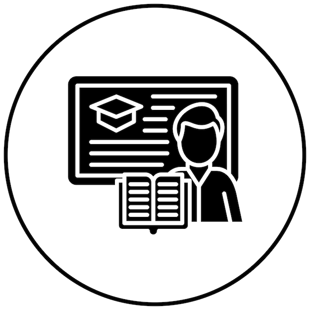 Imagen vectorial del icono del profesor Se puede utilizar para la Universidad