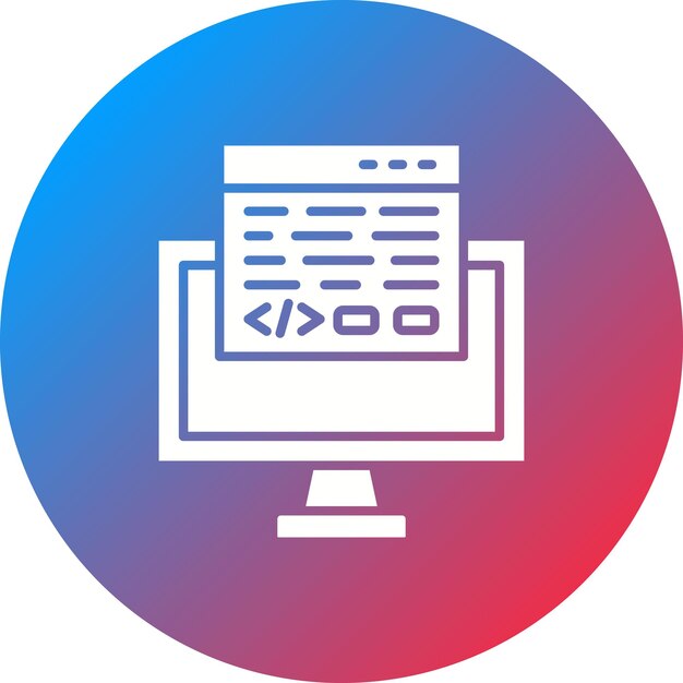 Imagen vectorial de icono de programación Se puede utilizar para SEO y SEM
