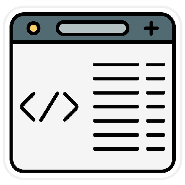 Vector imagen vectorial de icono de programación puede utilizarse para el análisis de datos