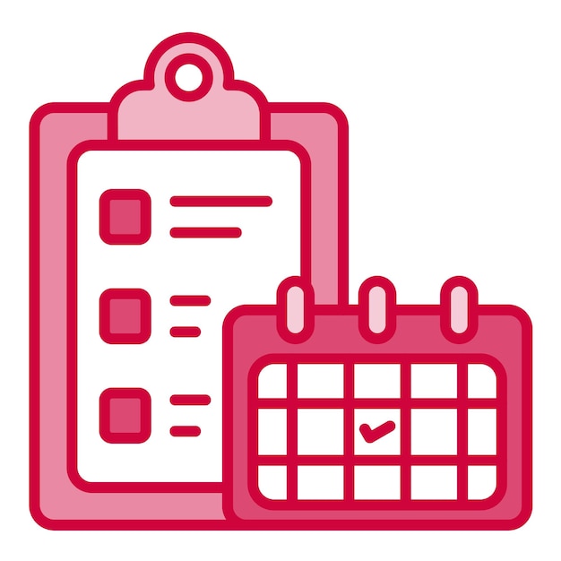 Imagen vectorial del icono de la programación de tareas Se puede usar para la hora y la fecha