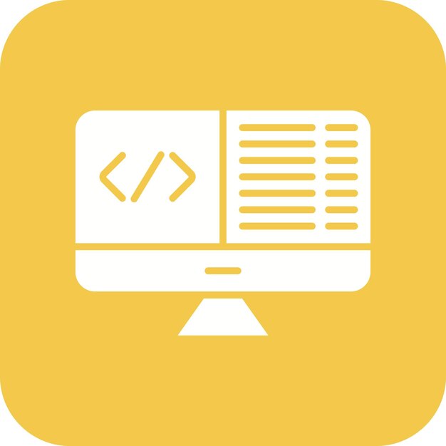 Imagen vectorial de icono de programación web Se puede utilizar para el aprendizaje