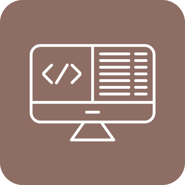 Imagen vectorial de icono de programación web Se puede utilizar para el aprendizaje