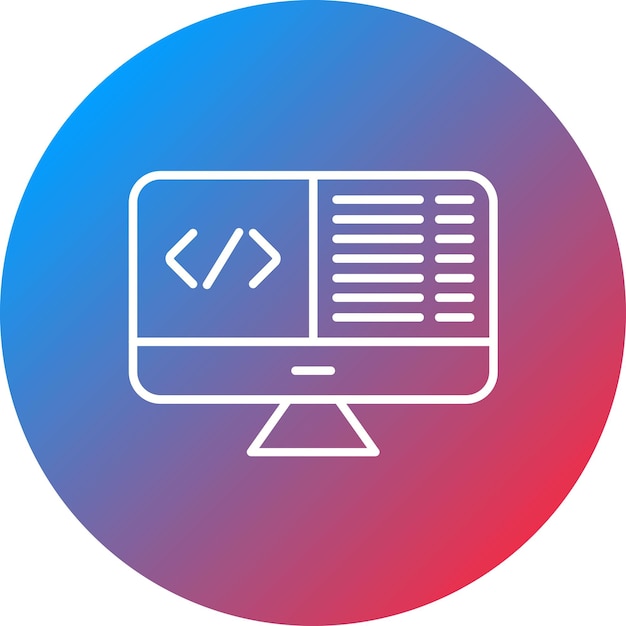 Imagen vectorial de icono de programación web Se puede utilizar para el aprendizaje