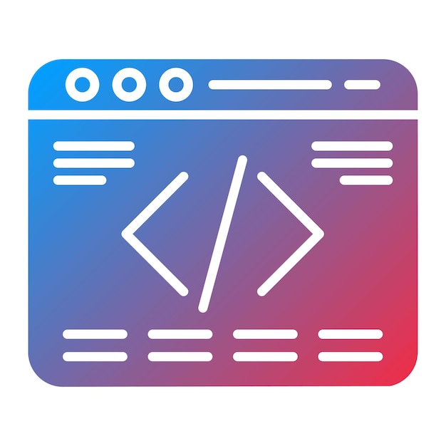 Imagen vectorial de icono de programación web se puede utilizar para el marketing