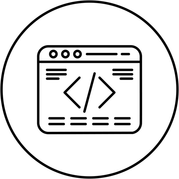 Imagen vectorial de icono de programación web Se puede utilizar para el marketing