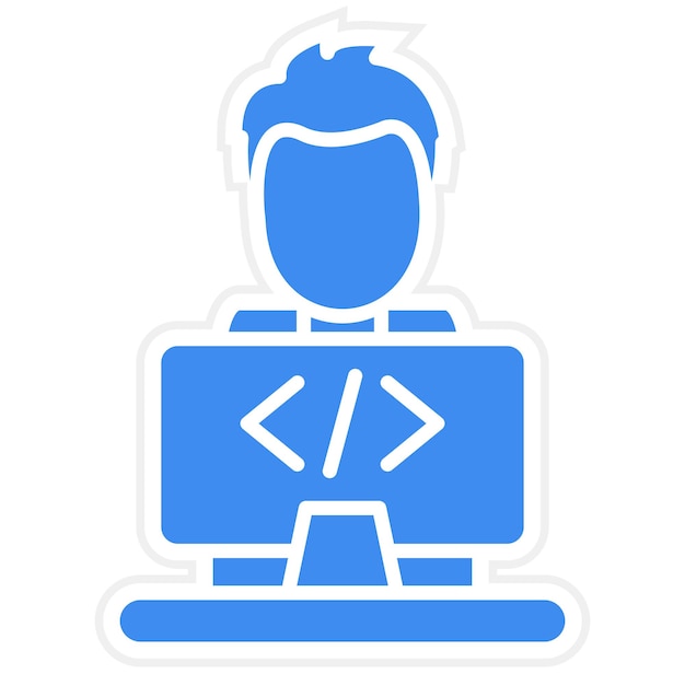 Imagen vectorial del icono del programador Se puede utilizar para la programación informática