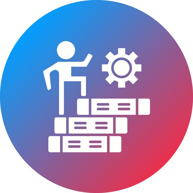 Imagen vectorial del icono de progreso académico Se puede utilizar para la Universidad