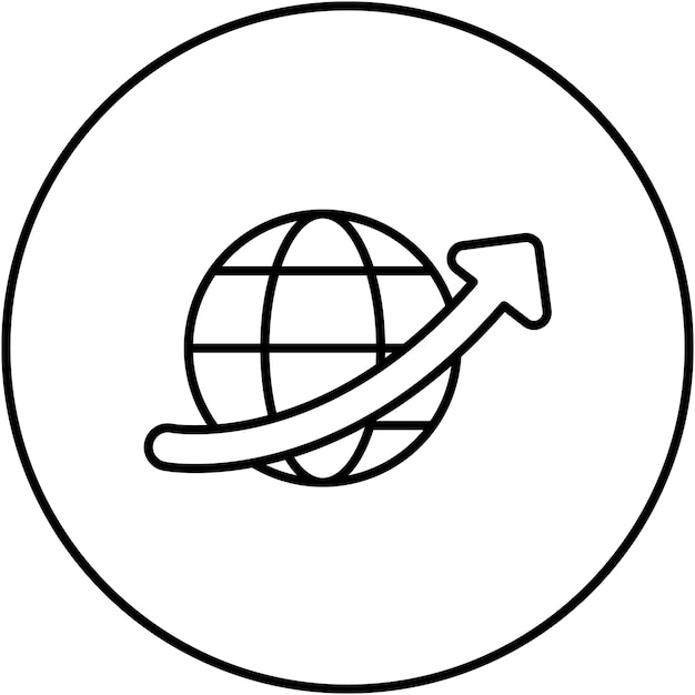 La imagen vectorial del ícono de progreso global se puede utilizar para la gestión empresarial