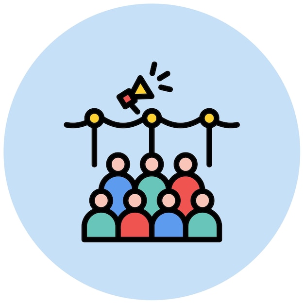 Imagen vectorial del icono de promoción del evento Se puede utilizar para eventos de premios