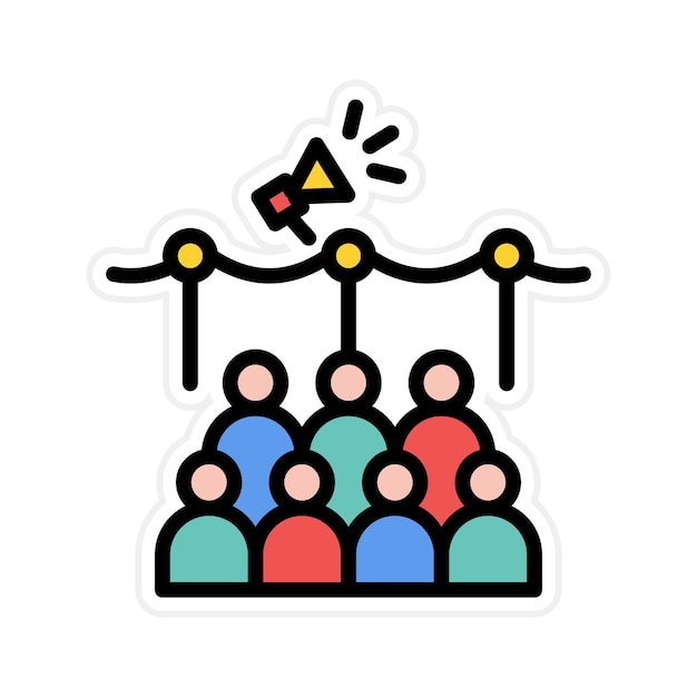 Imagen vectorial del icono de promoción del evento Se puede utilizar para eventos de premios