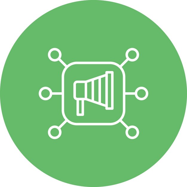 Imagen vectorial de icono de promoción social Se puede utilizar para el marketing digital