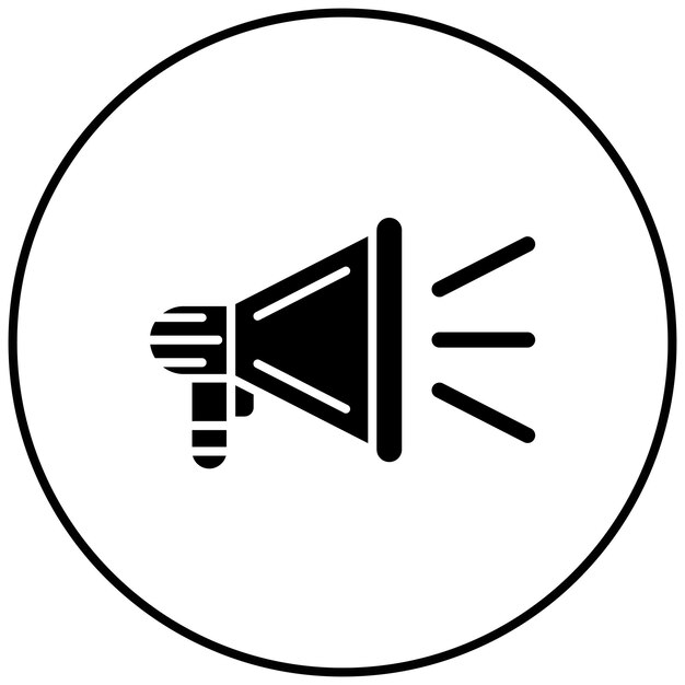 Imagen vectorial del icono del promotor Se puede utilizar para el marketing
