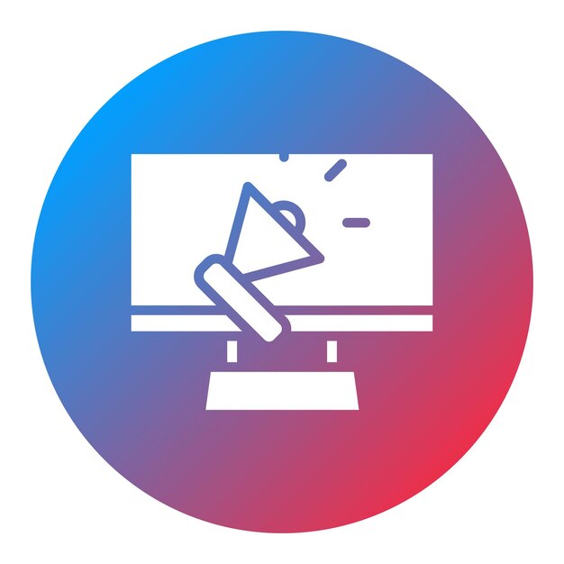 Imagen vectorial de icono de propaganda Puede utilizarse para la Agencia de Relaciones Públicas