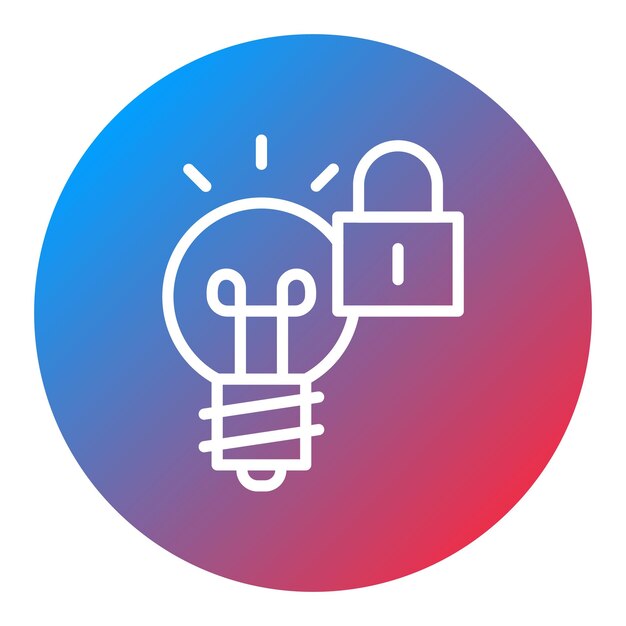 Imagen vectorial de icono de propiedad intelectual Se puede utilizar para el desarrollo de juegos