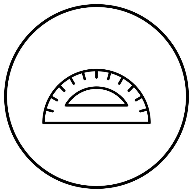 Imagen vectorial del icono de Protactor Se puede utilizar para papelería de oficina