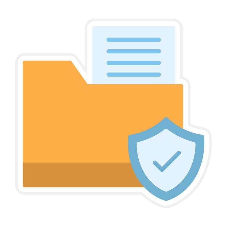 Vector imagen vectorial de icono de protección de archivo se puede usar para codificación y desarrollo