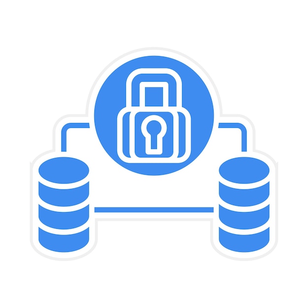Imagen vectorial de icono de protección de base de datos Se puede utilizar para alojamiento web