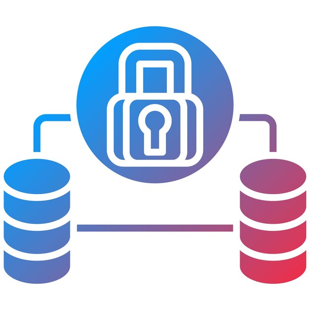 Imagen vectorial de icono de protección de base de datos Se puede utilizar para alojamiento web