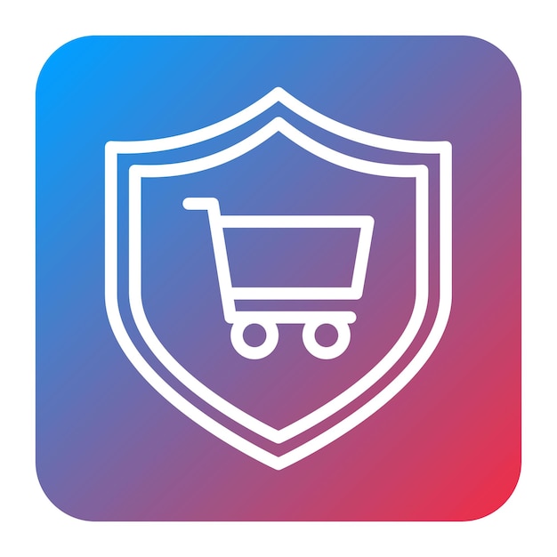Imagen vectorial del icono de protección del comprador Se puede utilizar para el pago seguro