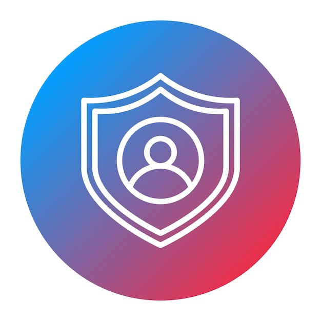Imagen vectorial del icono de protección de la cuenta Se puede utilizar para el pago seguro
