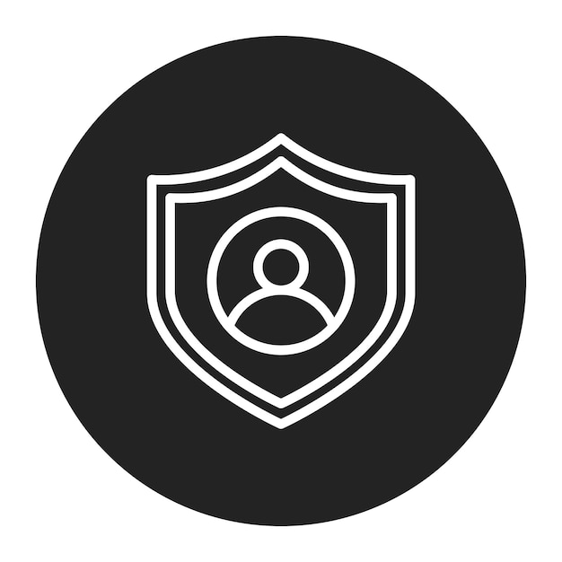 Imagen vectorial del icono de protección de la cuenta Se puede utilizar para el pago seguro