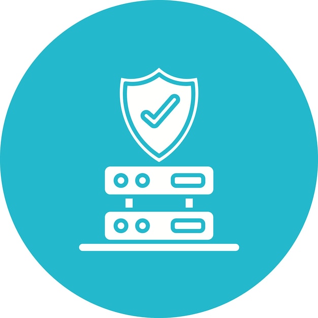 Imagen vectorial del icono de protección de datos Puede utilizarse para el análisis de datos