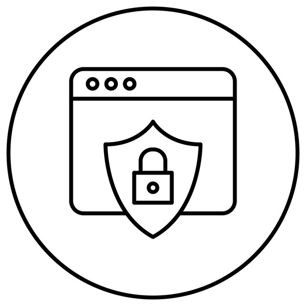 Imagen vectorial del icono de protección de datos Puede utilizarse para el comercio electrónico
