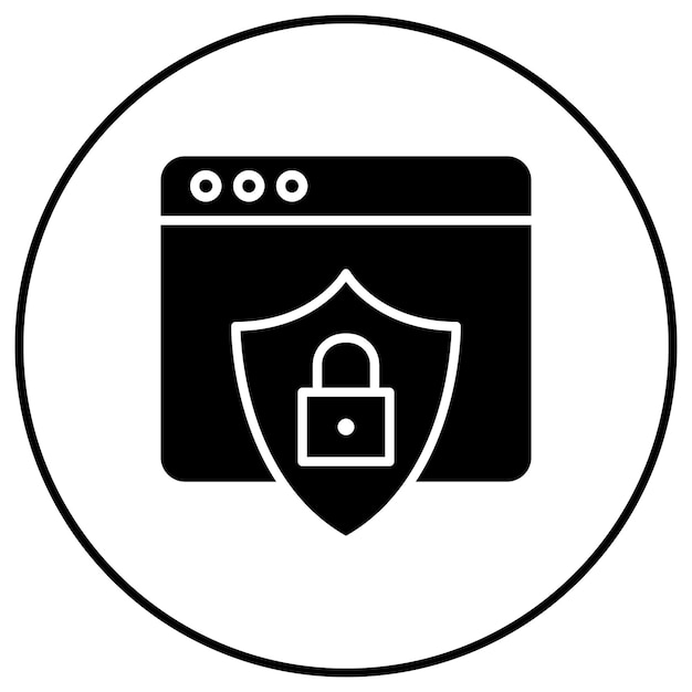 Imagen vectorial del icono de protección de datos Puede utilizarse para el comercio electrónico