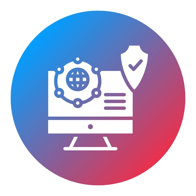Imagen vectorial del icono de protección de datos de red Se puede utilizar para la red