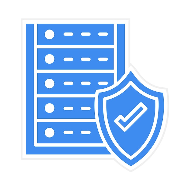 Imagen vectorial del icono de protección del servidor Se puede utilizar para el alojamiento web