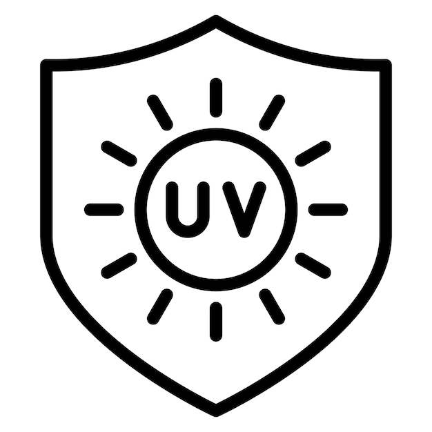 Imagen vectorial del icono de protección UV Se puede utilizar para la protección solar