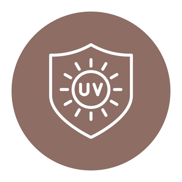 Imagen vectorial del icono de protección UV Se puede utilizar para la protección solar