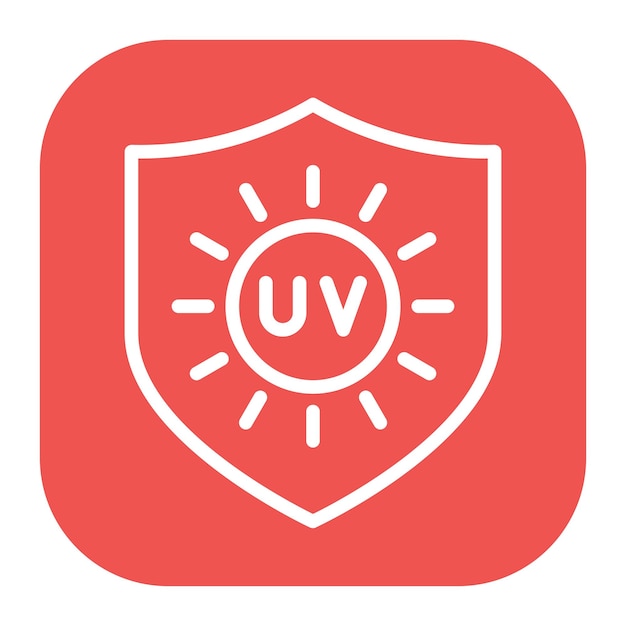 Imagen vectorial del icono de protección UV Se puede utilizar para la protección solar