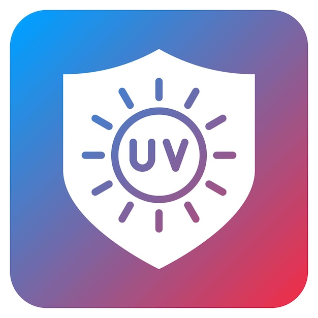 Imagen vectorial del icono de protección UV Se puede utilizar para la protección solar