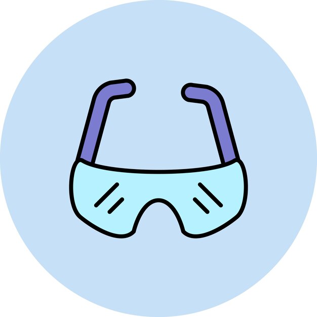 Imagen vectorial del icono del protector ocular Se puede usar para química