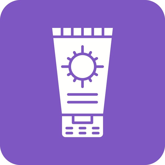 Imagen vectorial de icono de protector solar Se puede usar para atletismo