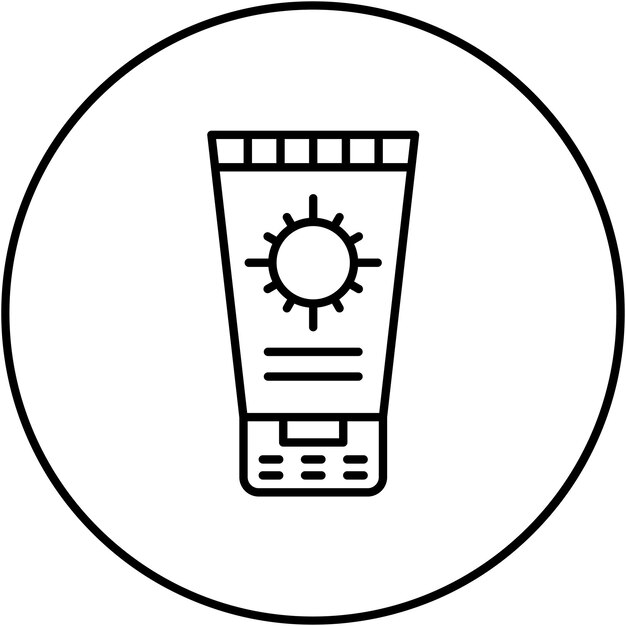 Imagen vectorial de icono de protector solar Se puede usar para atletismo