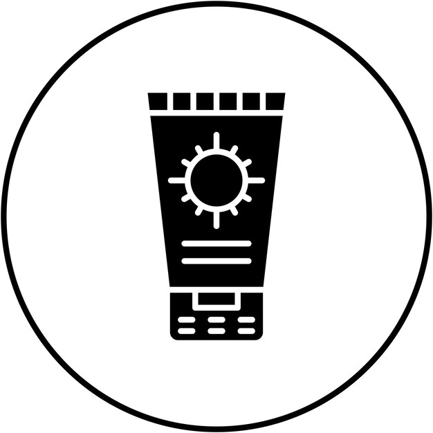 Imagen vectorial de icono de protector solar Se puede usar para atletismo