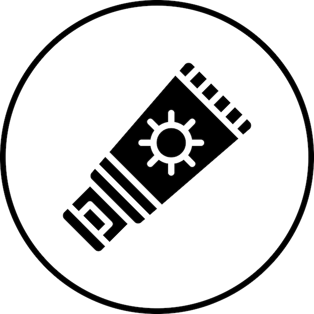 Imagen vectorial de icono de protector solar Se puede usar para diversión al aire libre
