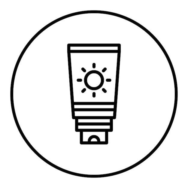 Imagen vectorial de icono de protector solar Se puede usar para la peregrinación del Hajj
