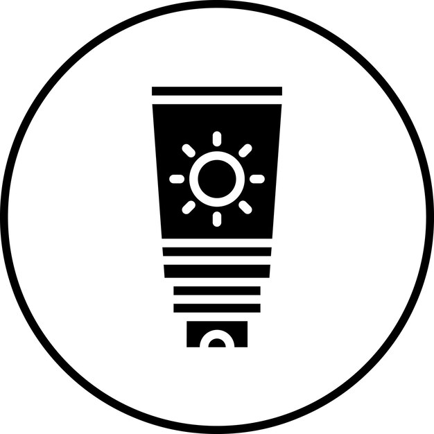 Imagen vectorial de icono de protector solar Se puede usar para la peregrinación del Hajj
