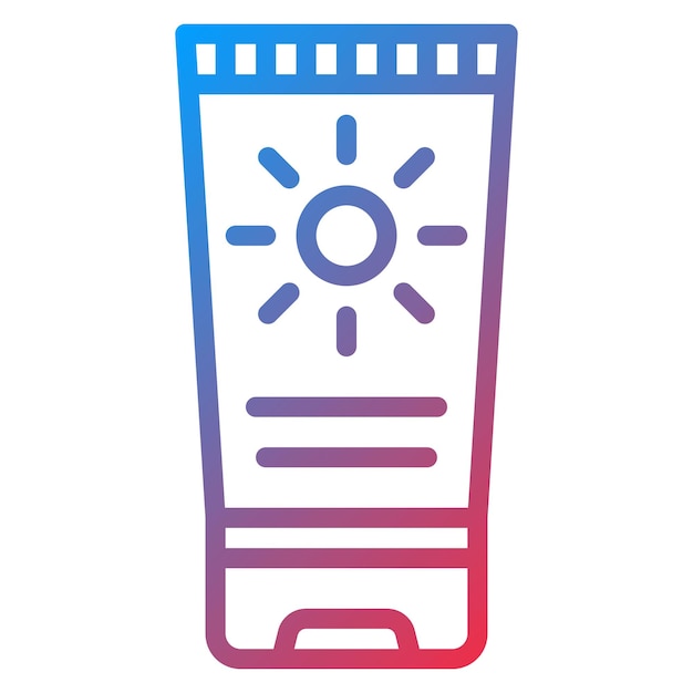 Imagen vectorial del icono de protector solar Se puede usar para quemaduras cutáneas